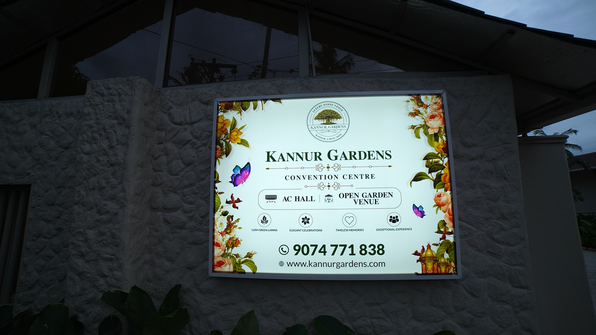 Kannur Gardens Sign Board